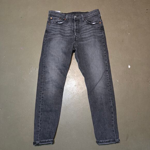 Levi's Premium 501 High Rise Button Fly Coal Black Skinny Fit Jeans Size 29 - Picture 3 of 10